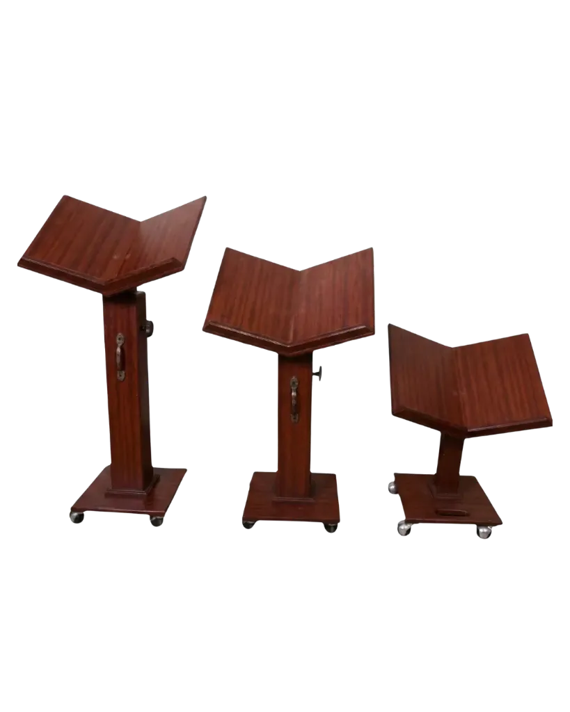 [Bopmu0140109] Wooden Quran Stand with Wheels (Multiple Sizes) (meduim, طويل)