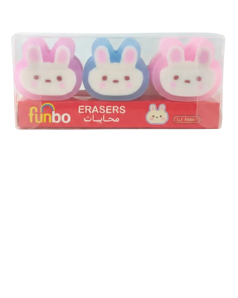 Funbo Elf Rabbit – Erasers (Set of 3)