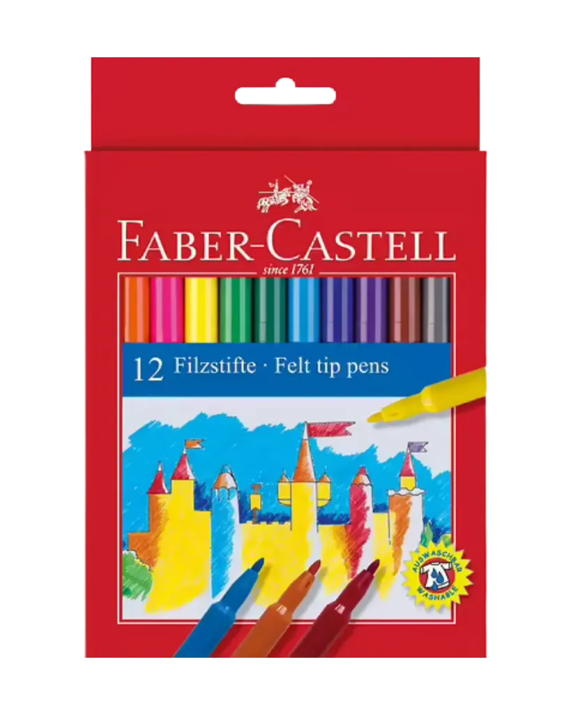 [554212] Faber-Castell – Felt Tip Pens (12 Colors) (small)