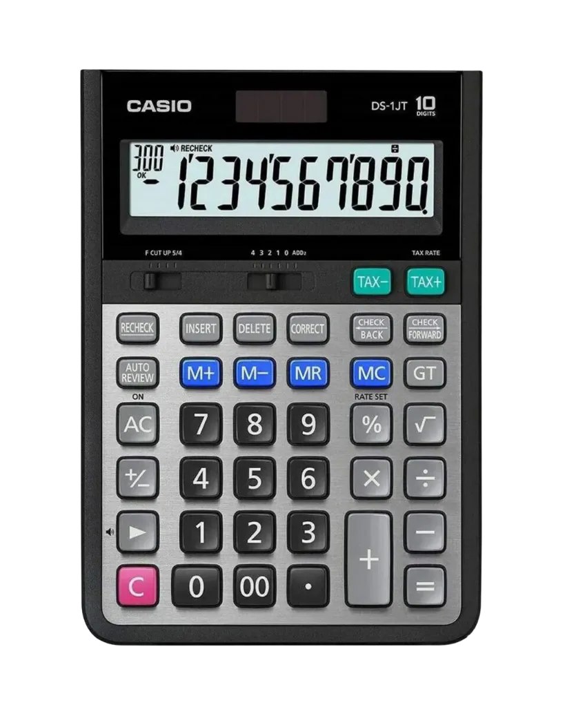 [DS-1JT-W-DP] Casio DS-1JT – Heavy Duty Desktop Calculator (10 Digits)